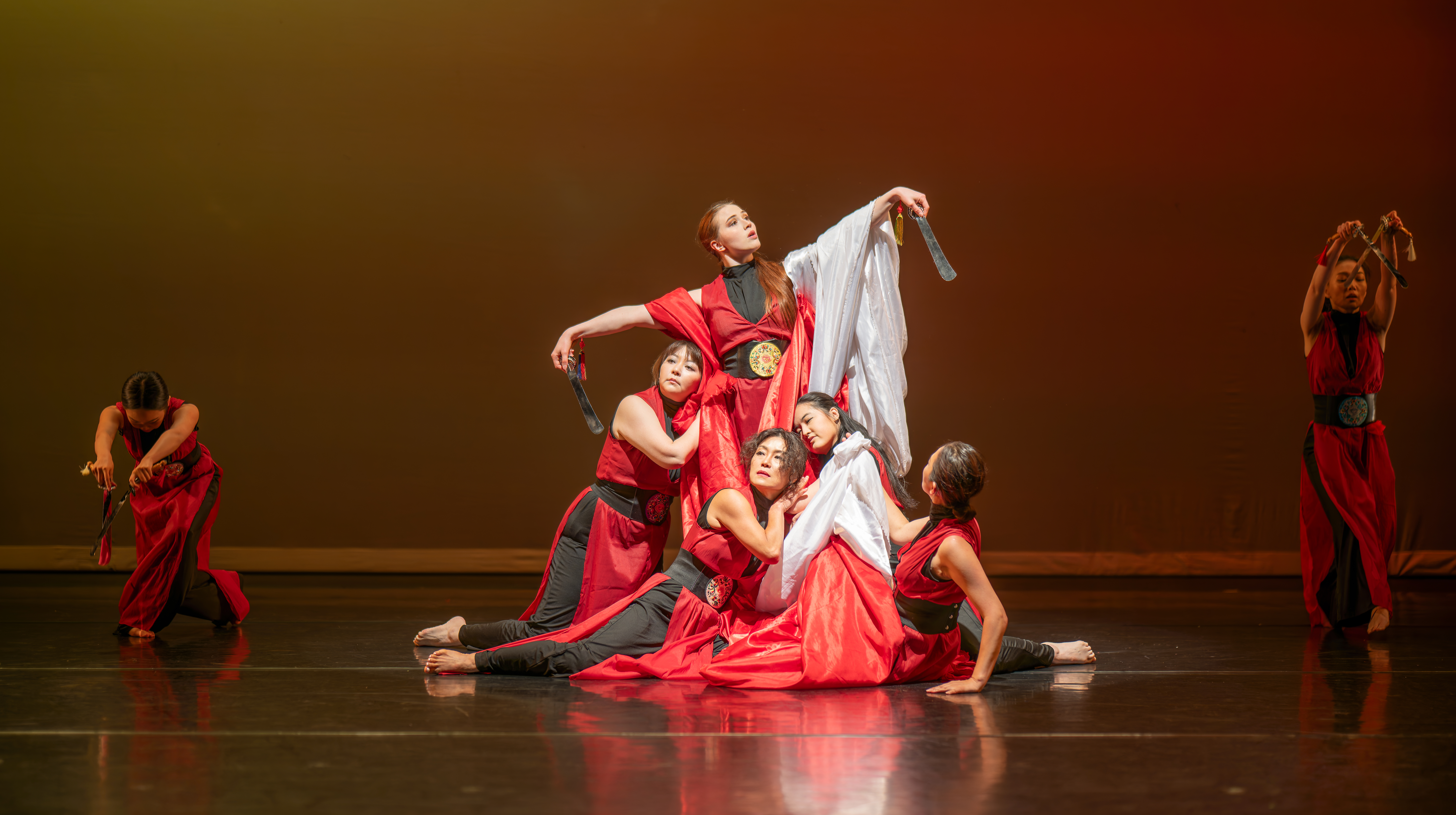 Dancers performing as part of a Margolis Arts Foundation cultural arts program.